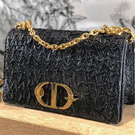 dior black bag with gold chain|christian dior chain bag.